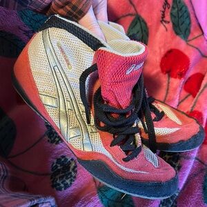 Asics Red and Black Sneakers Modern Design